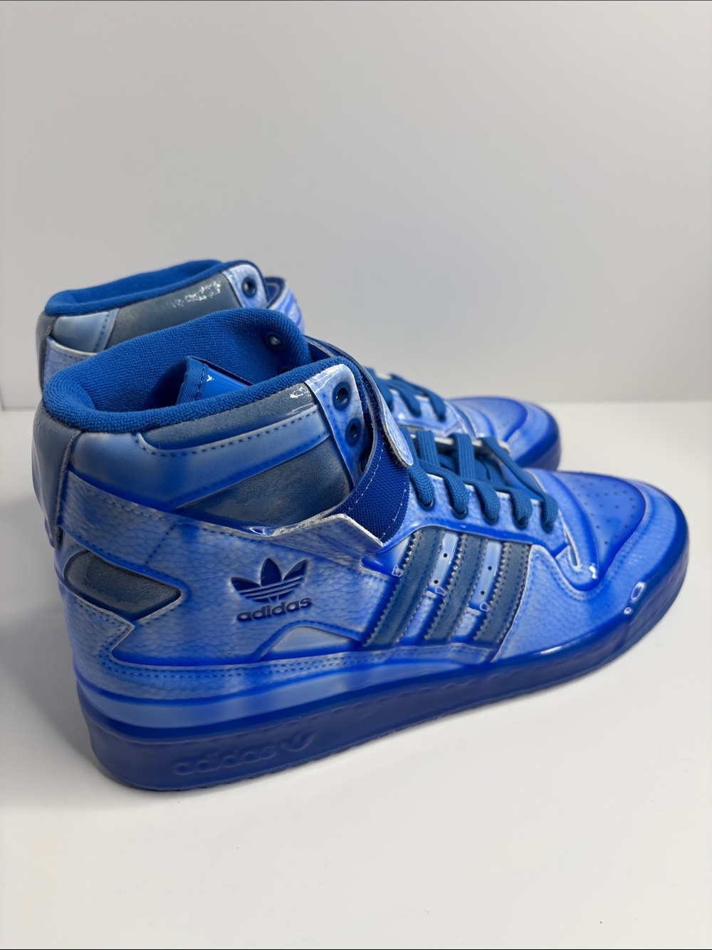 NEW Vibrant Blue High-Top Jeremy Scott Sneakers G54995 - Picture 3 of 7